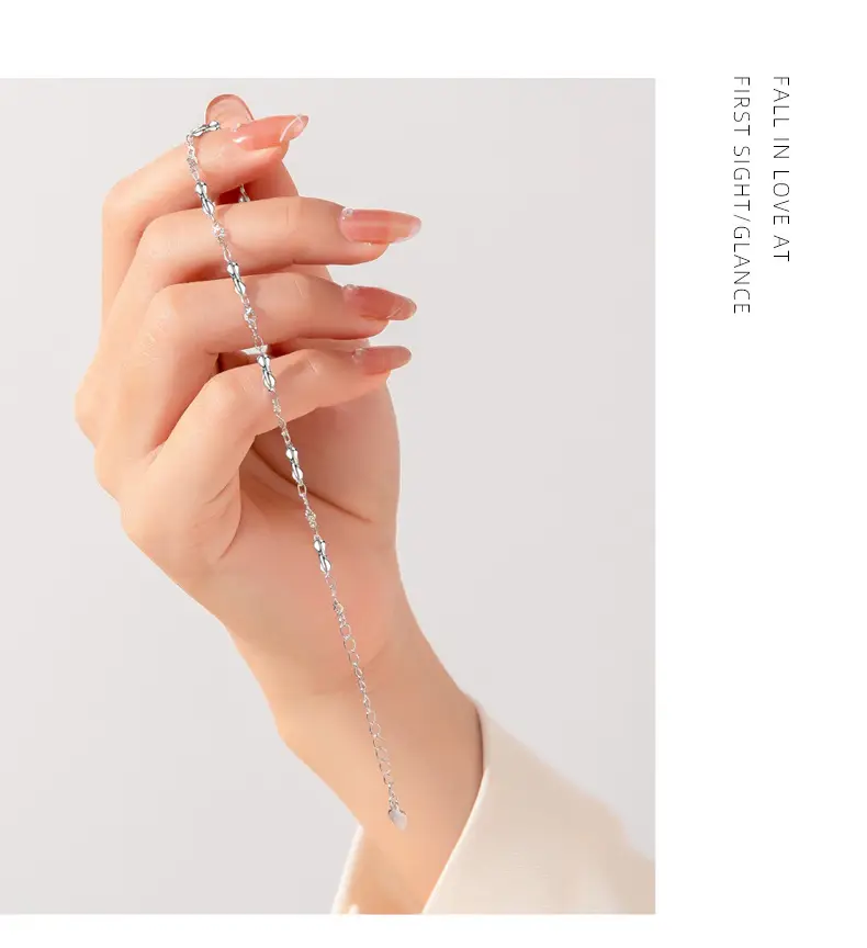 S925 Sterling Silver Star and Moon Couple Bracelet for Women, High-End, Versatile Wrist Jewelry, Hand Jewelry, Sterling Silver Bracelet Wholesale — feature 8