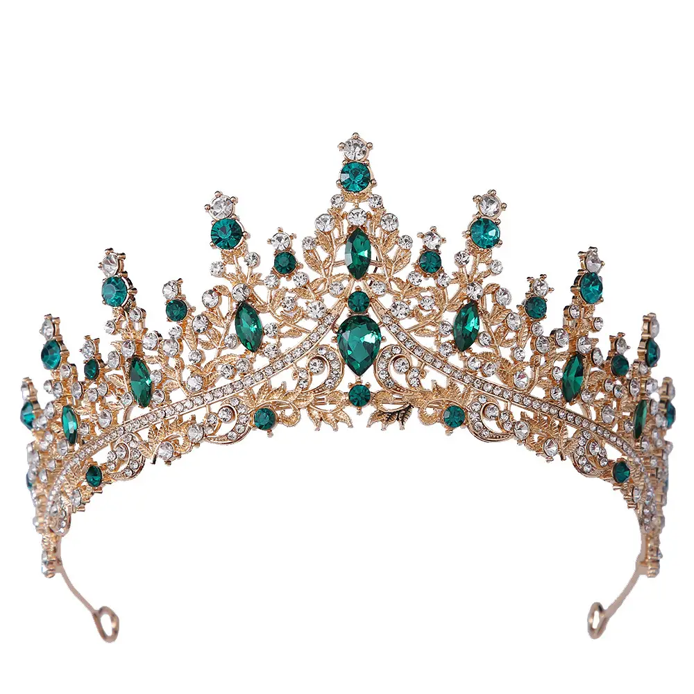 Bridal Crown with Red & Black Rhinestones - Image 27