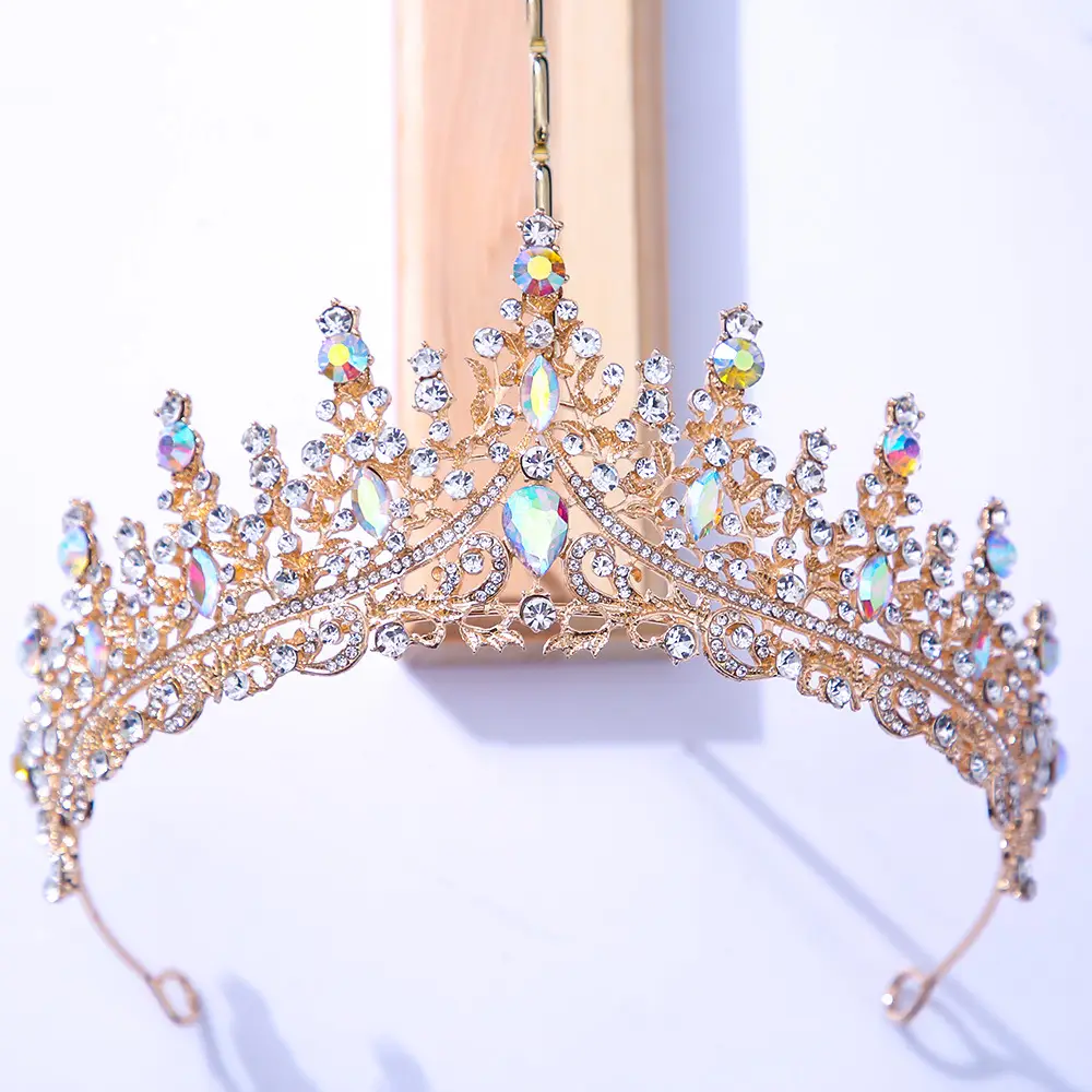 Bridal Crown with Red & Black Rhinestones - Image 18