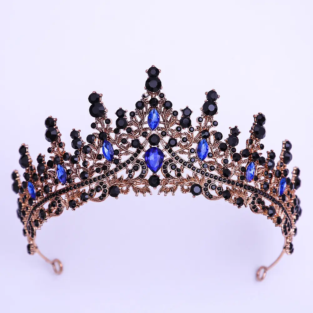 Bridal Crown with Red & Black Rhinestones - Image 20