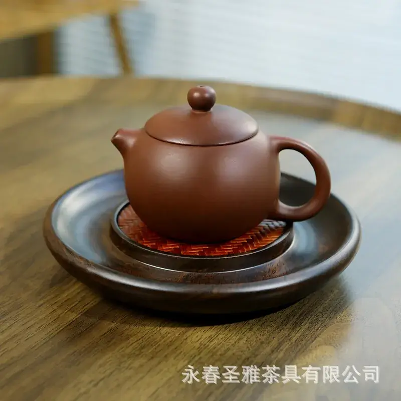 Eony Solid Wood Dry Bubble Pot with Bamboo Mat - Image 5