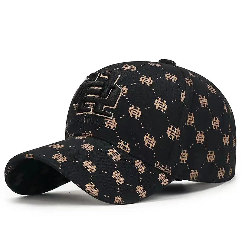 Men Korean Print Baseball Cap Black Spring Autumn - Image 6