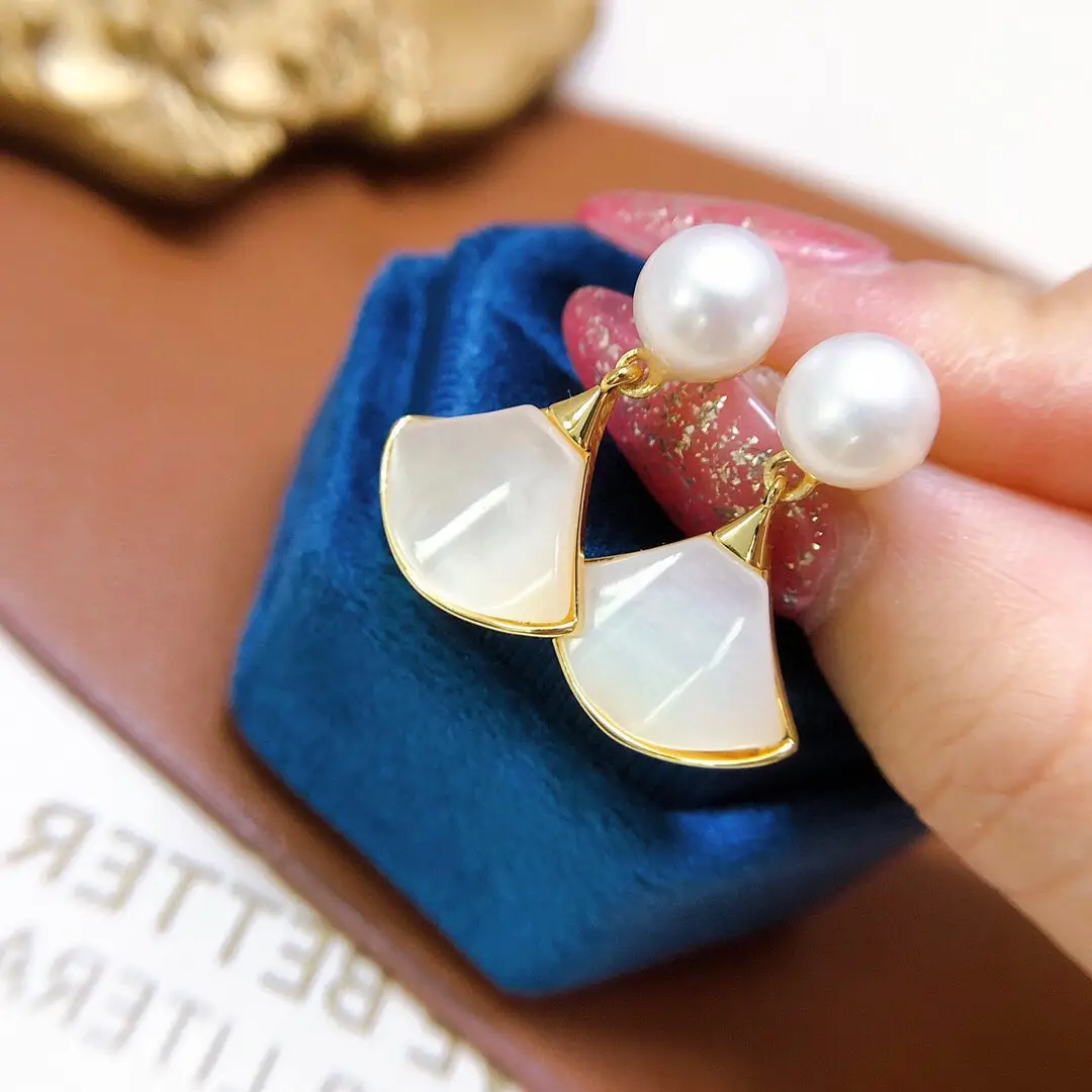 Natural Freshwater Pearl Earrings Joker Small Skirt - Image 5