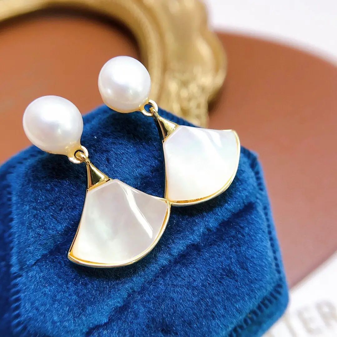 Natural Freshwater Pearl Earrings Joker Small Skirt - Image 6