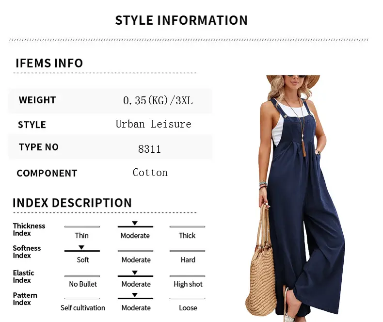 Women's Green Wide Leg Trouser Set Mid Waist Overalls — feature 4