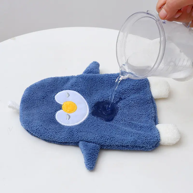 Blue Cute Hand Towel for Kids Absorbent Thickened - Image 8