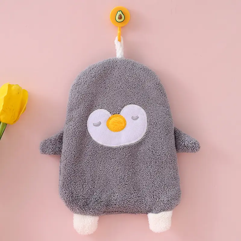 Blue Cute Hand Towel for Kids Absorbent Thickened - Image 4
