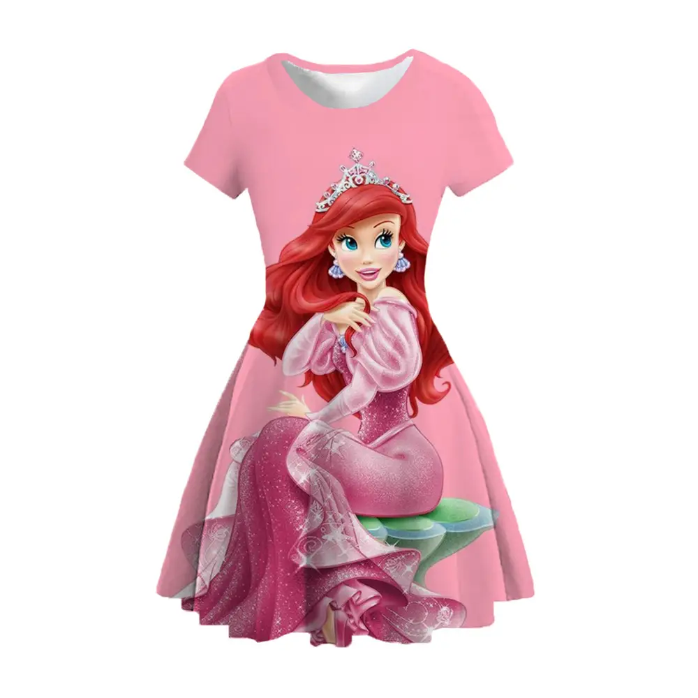 Diz N Frozen Anna Elsa Princess 3D Dress Girls Birthday Party Children Cosplay - Image 3
