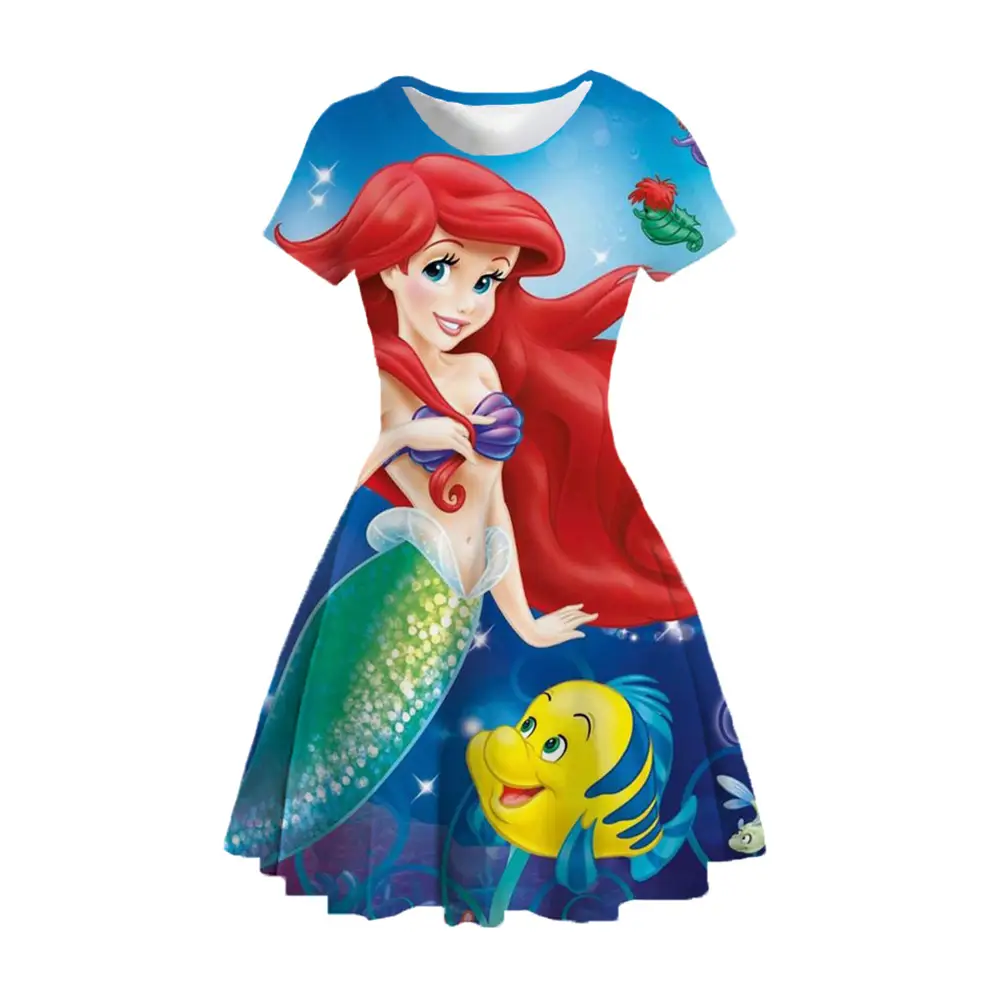 Diz N Frozen Anna Elsa Princess 3D Dress Girls Birthday Party Children Cosplay - Image 9