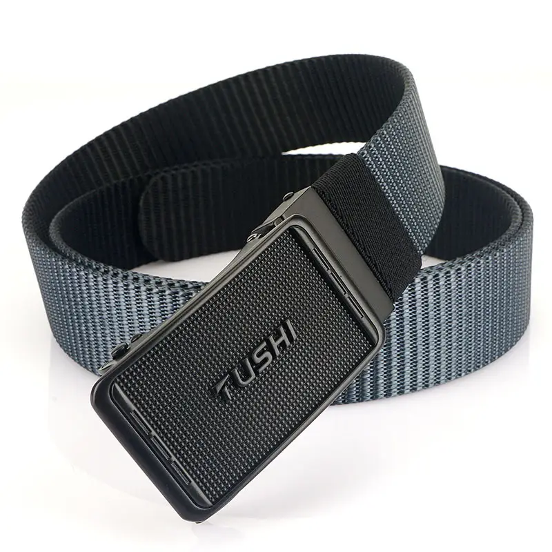 Men's Tactical Belt with Automatic Buckle & Nylon Canvas