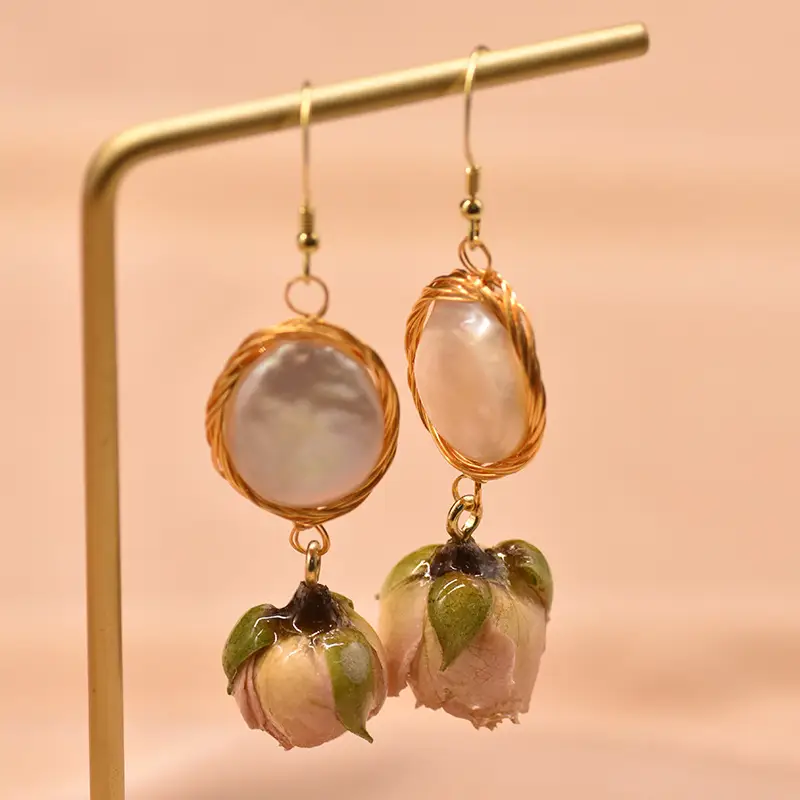 Natural Pearl Earrings Ancient Style Wholesale - Image 10
