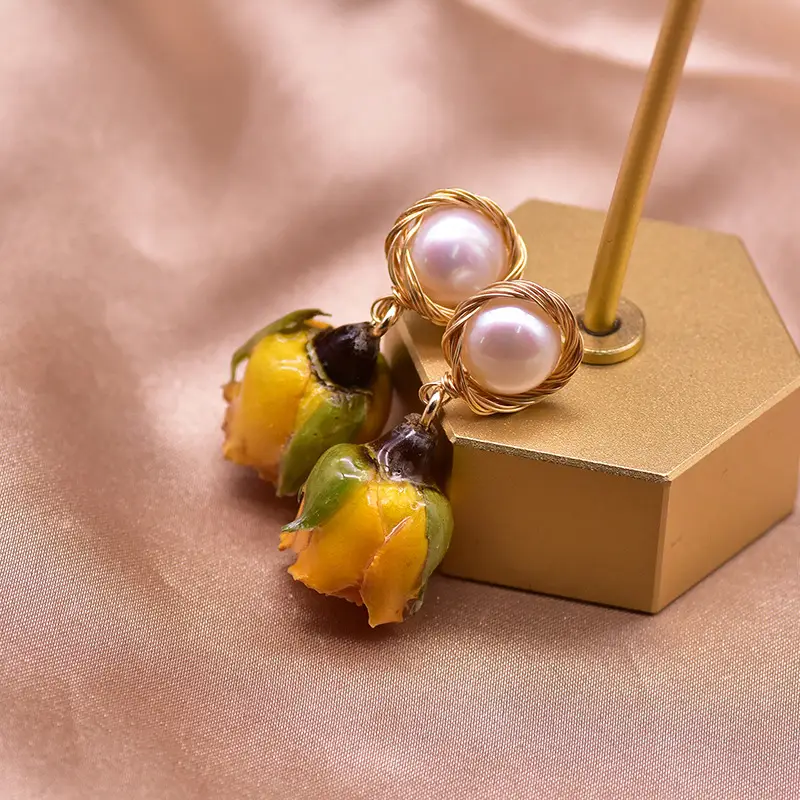 Natural Pearl Earrings Ancient Style Wholesale - Image 3