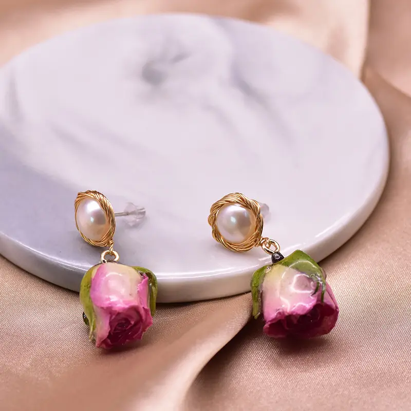 Natural Pearl Earrings Ancient Style Wholesale - Image 5