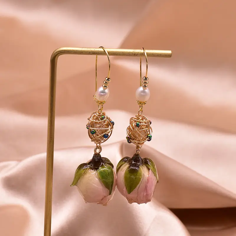 Natural Pearl Earrings Ancient Style Wholesale - Image 9