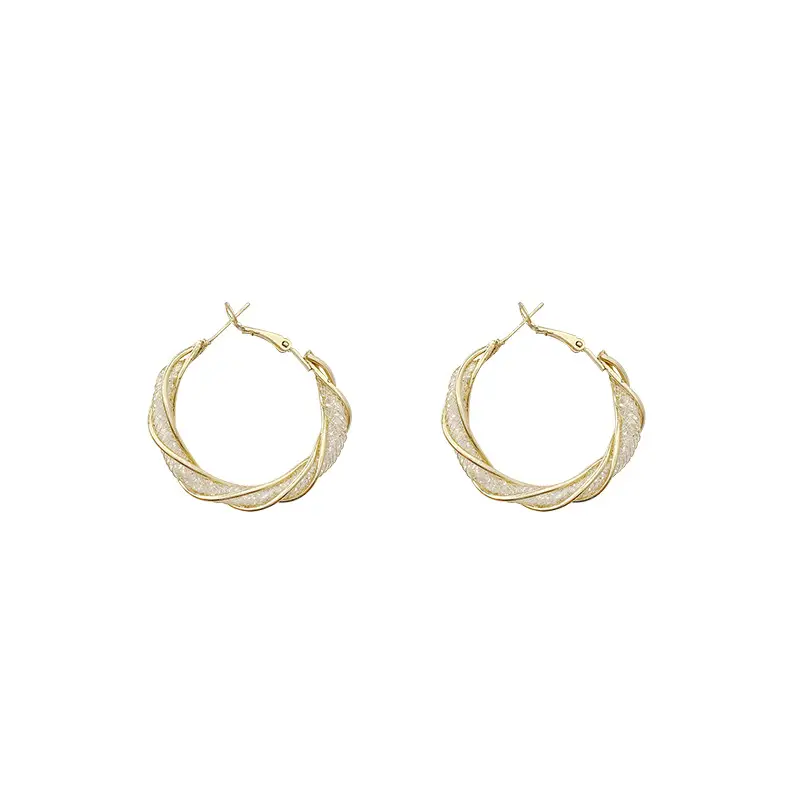 Twisted Hollow Earrings for Women Gold Silver 2024 - Image 7