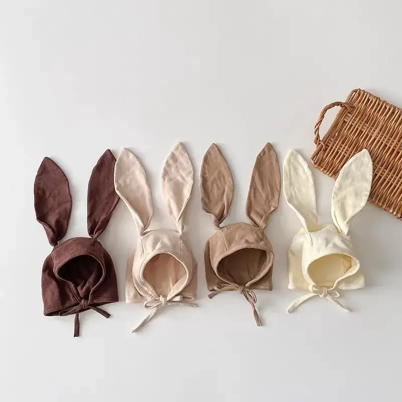 Baby's Cute Long Ears Rabbit Fetal Hat Spring Autumn Thin Ear Protection Korean Style