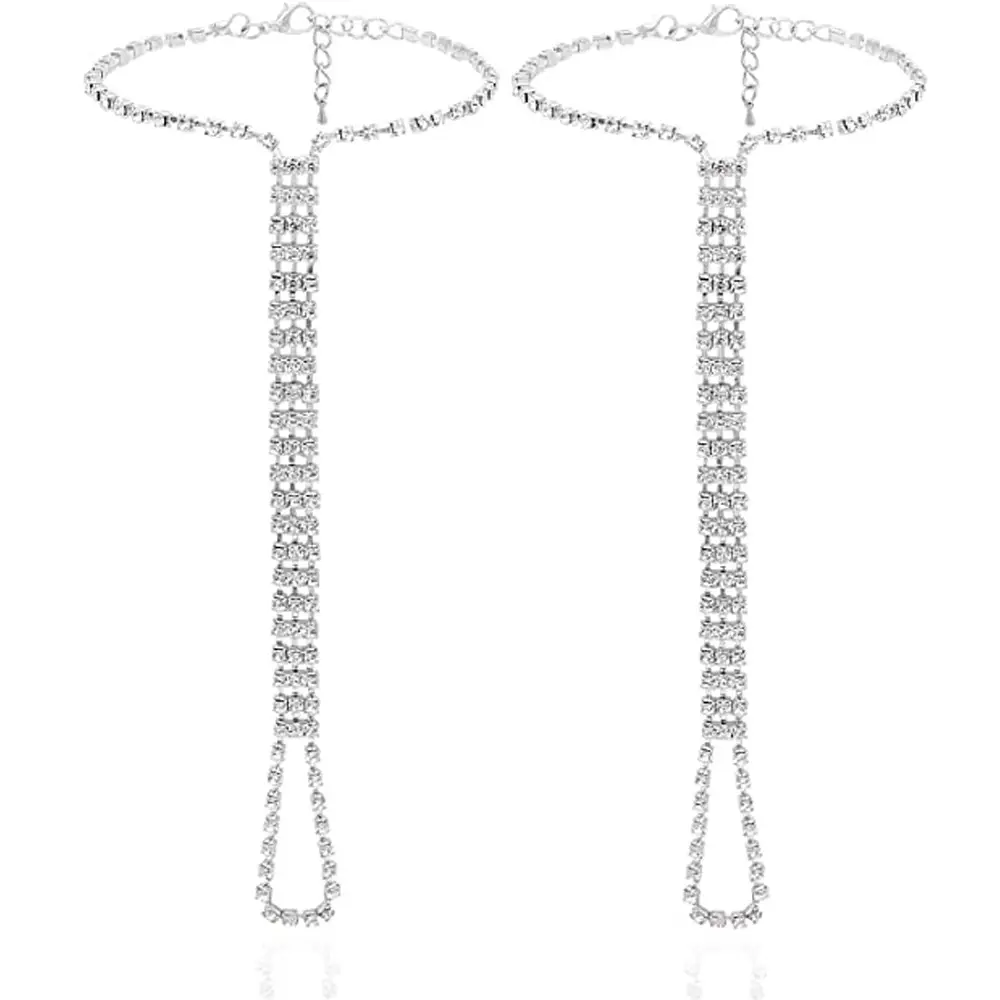 Gold Diamond Anklet for Women - 1 Pair European Style