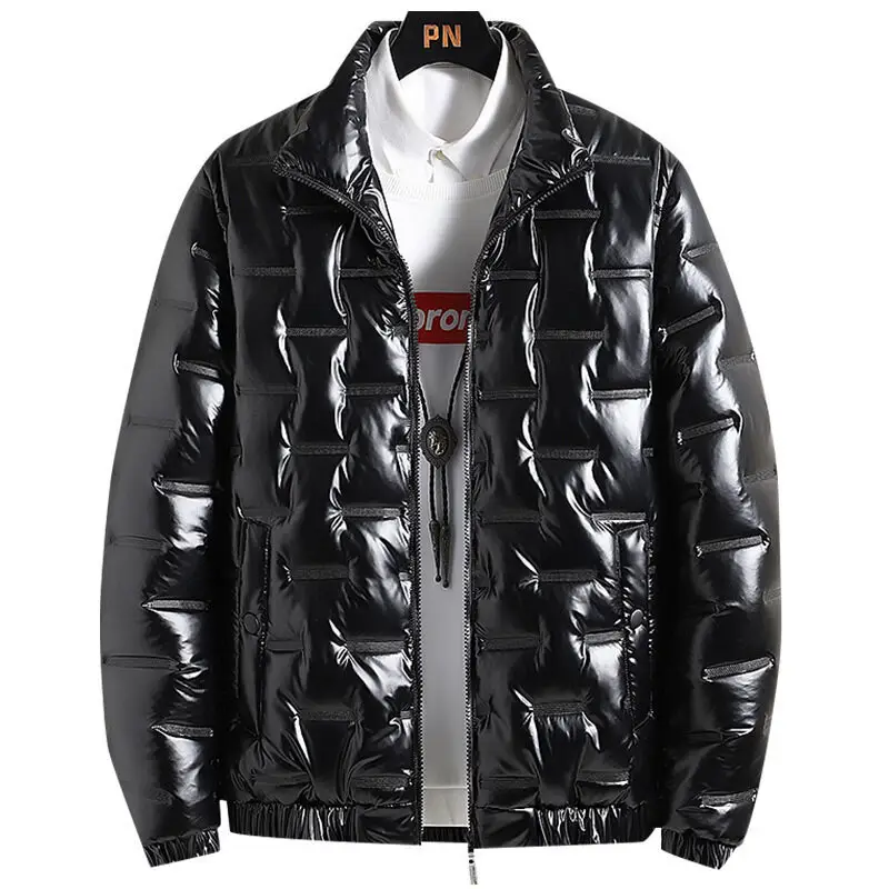 Men's 2022 Winter Padded Jacket with Logo Stand Collar - Image 7