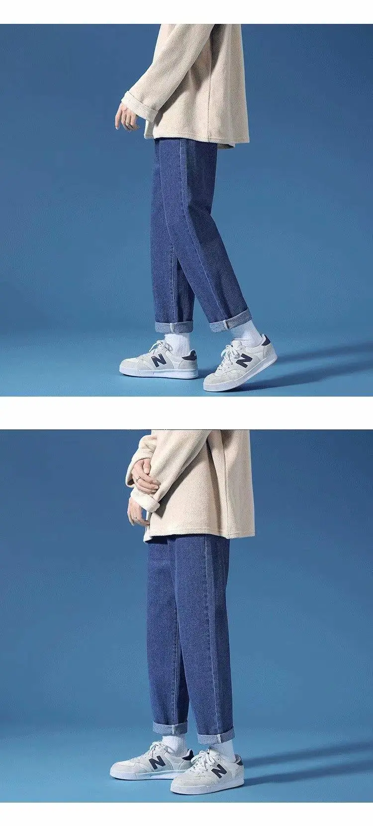 Men's Loose Straight Jeans Spring Autumn New — feature 11