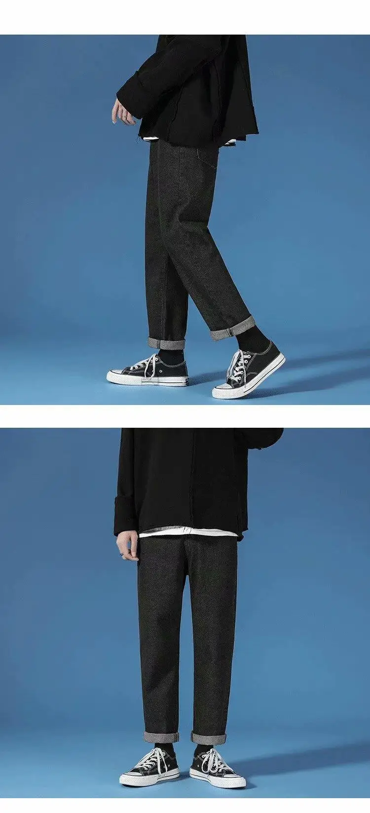 Men's Loose Straight Jeans Spring Autumn New — feature 5