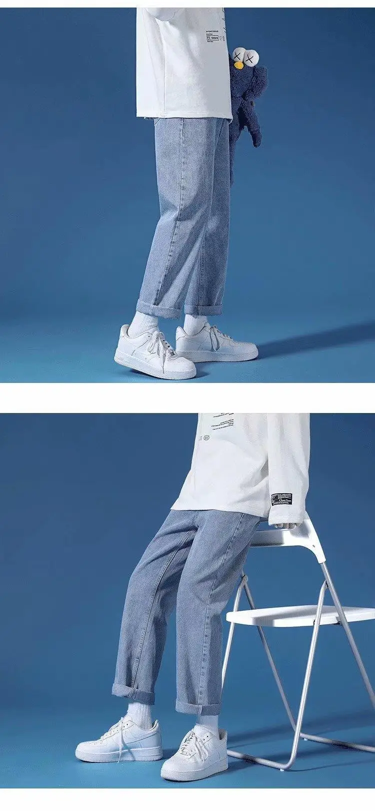 Men's Loose Straight Jeans Spring Autumn New — feature 9