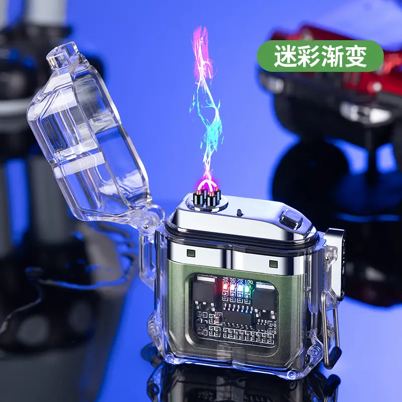 Waterproof Factory Transparent Shell Pulse Lighter Outdoor Windproof - Image 9