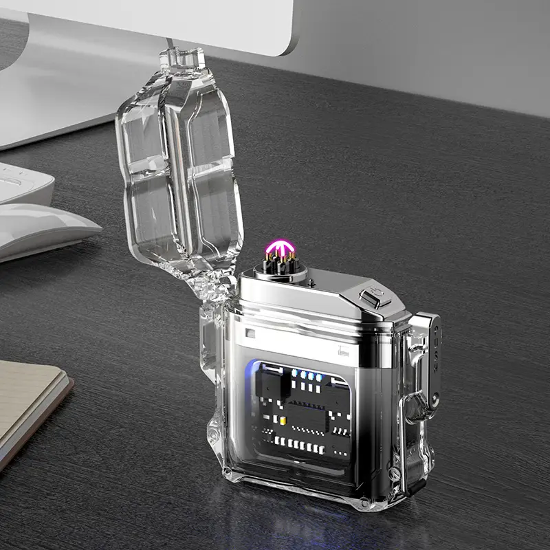 Waterproof Factory Transparent Shell Pulse Lighter Outdoor Windproof - Image 10