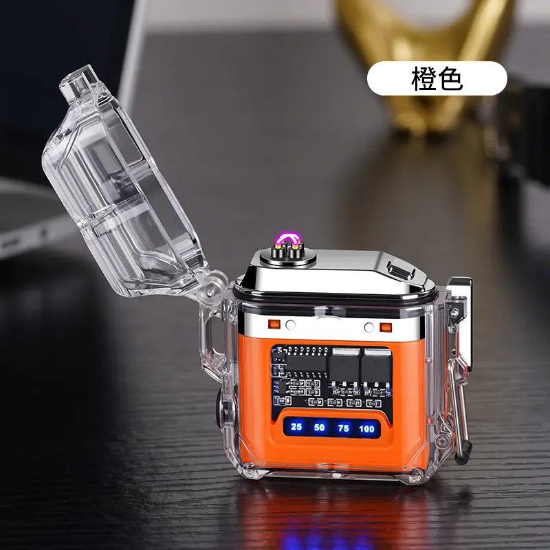 Waterproof Factory Transparent Shell Pulse Lighter Outdoor Windproof - Image 11