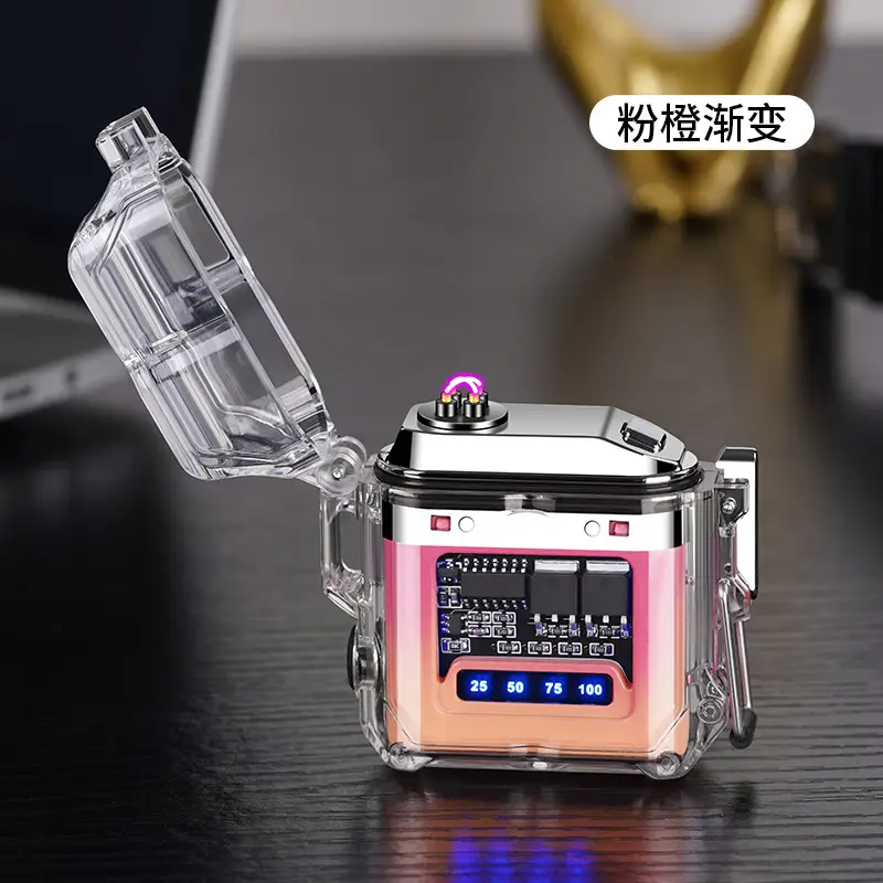 Waterproof Factory Transparent Shell Pulse Lighter Outdoor Windproof - Image 12