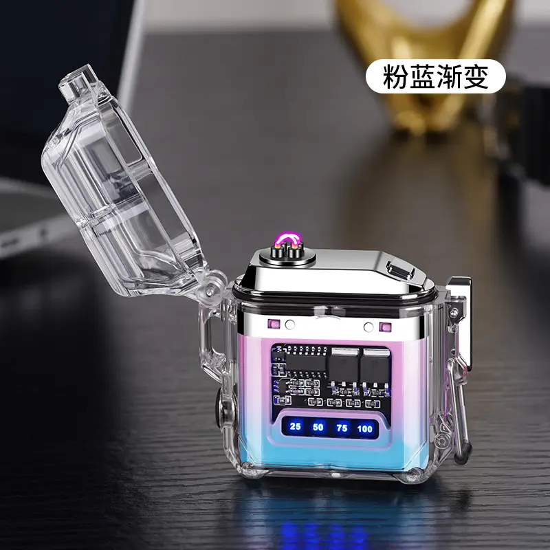 Waterproof Factory Transparent Shell Pulse Lighter Outdoor Windproof - Image 13