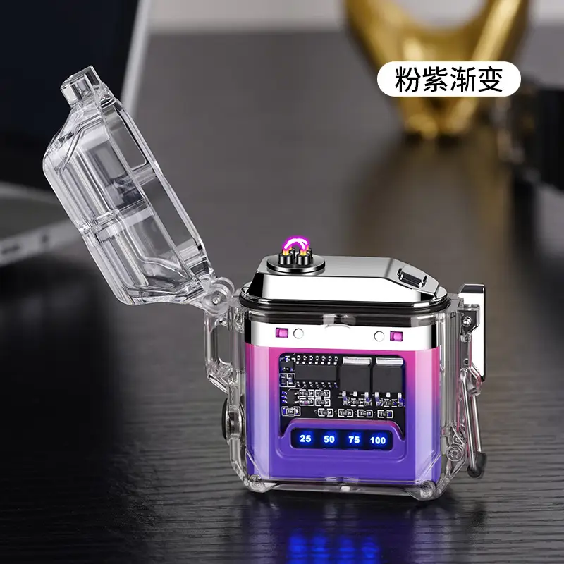 Waterproof Factory Transparent Shell Pulse Lighter Outdoor Windproof - Image 14