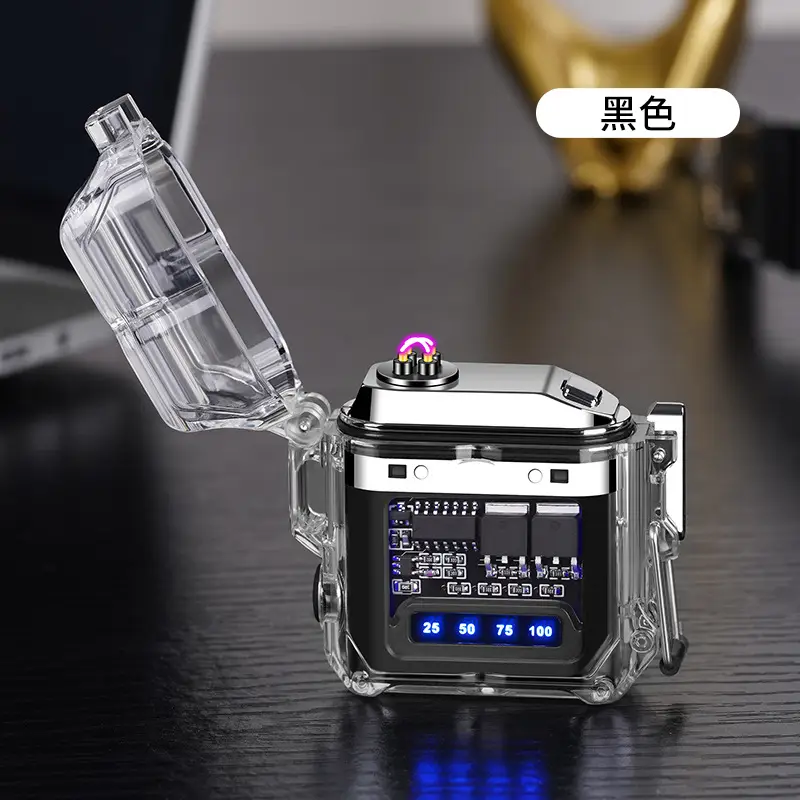 Waterproof Factory Transparent Shell Pulse Lighter Outdoor Windproof - Image 15