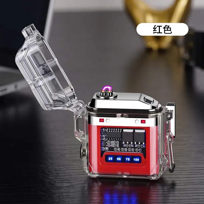 Waterproof Factory Transparent Shell Pulse Lighter Outdoor Windproof - Image 16