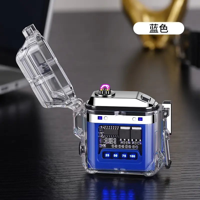 Waterproof Factory Transparent Shell Pulse Lighter Outdoor Windproof - Image 17