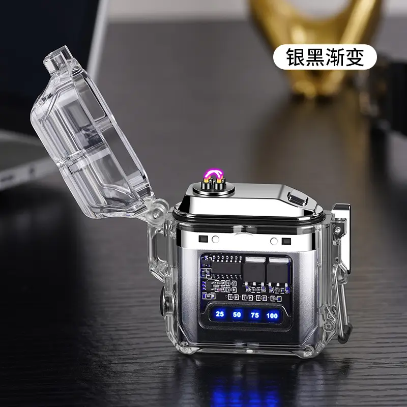 Waterproof Factory Transparent Shell Pulse Lighter Outdoor Windproof - Image 18