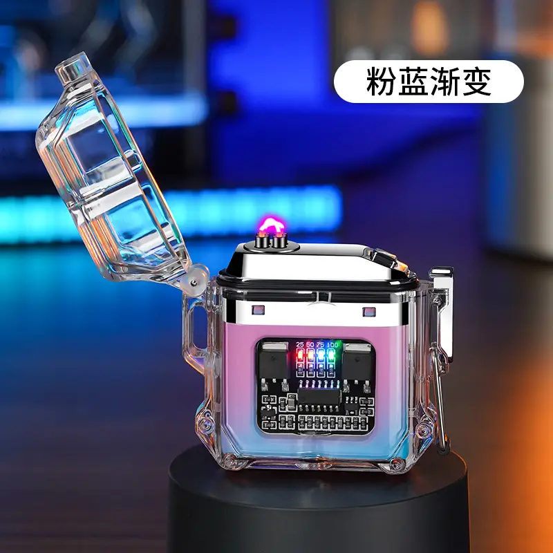 Waterproof Factory Transparent Shell Pulse Lighter Outdoor Windproof - Image 21