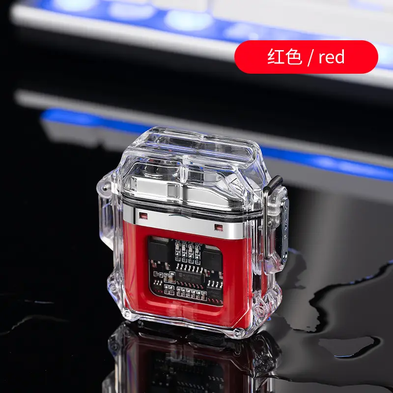Waterproof Factory Transparent Shell Pulse Lighter Outdoor Windproof - Image 3