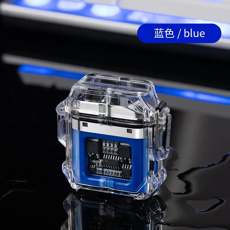 Waterproof Factory Transparent Shell Pulse Lighter Outdoor Windproof - Image 4