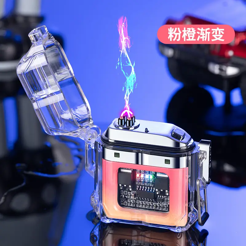 Waterproof Factory Transparent Shell Pulse Lighter Outdoor Windproof - Image 6
