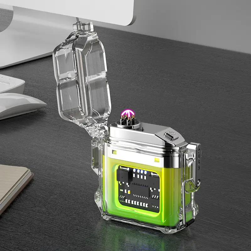 Waterproof Factory Transparent Shell Pulse Lighter Outdoor Windproof - Image 7