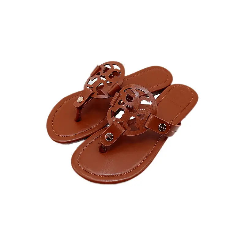 Women Pink Floral Cross Strap Flip Flops