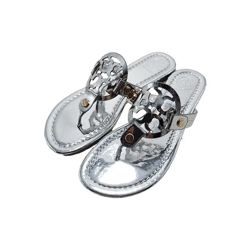 Women Pink Floral Cross Strap Flip Flops