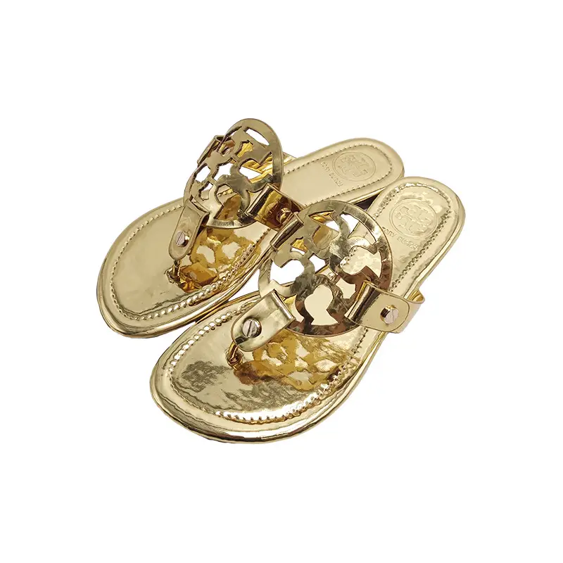Women Pink Floral Cross Strap Flip Flops