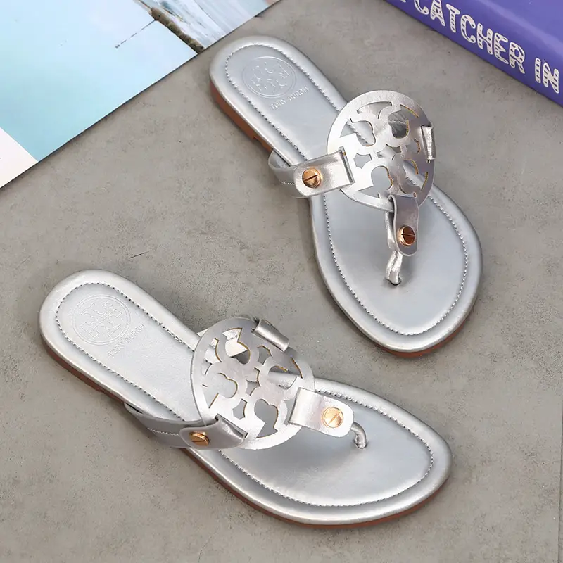 Women Pink Floral Cross Strap Flip Flops