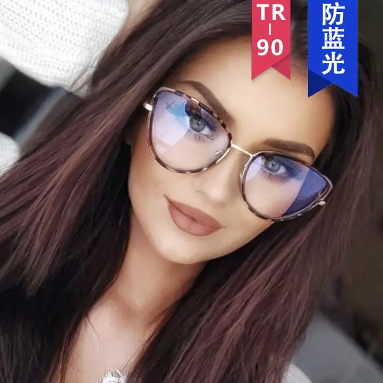 Women Anti-Blue Light Tr90 Eyeglass Frame - Image 8