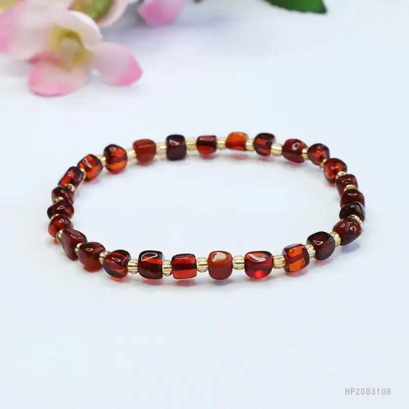 Guan Yu Natural Blood Amber Bracelet Water Purifying Amber Jewelry