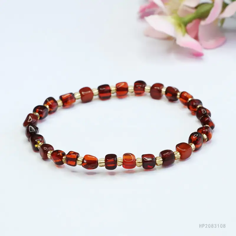 Guan Yu Natural Blood Amber Bracelet Water Purifying Amber Jewelry
