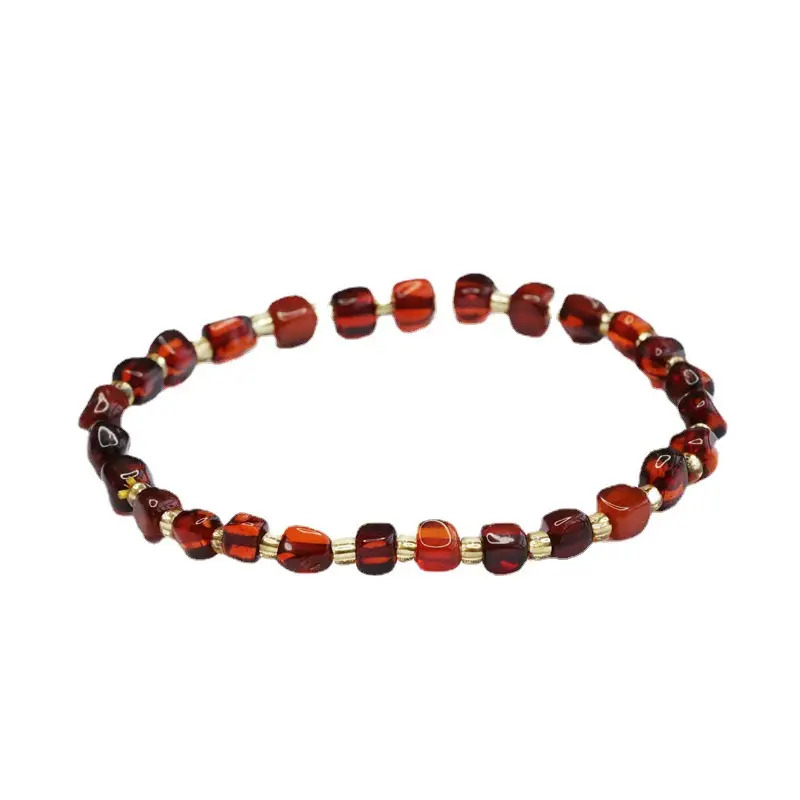 Guan Yu Natural Blood Amber Bracelet Water Purifying Amber Jewelry