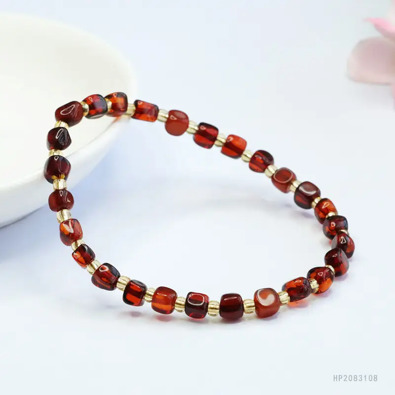 Guan Yu Natural Blood Amber Bracelet Water Purifying Amber Jewelry — feature 9