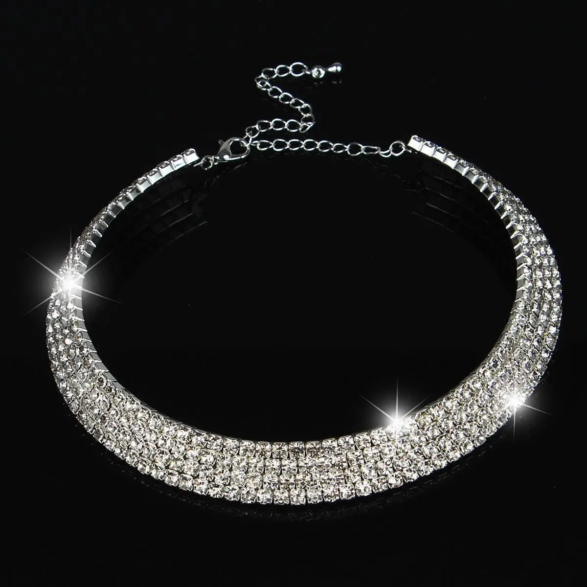 Luxury Wedding Party Necklace with Crystal Diamonds - Image 13